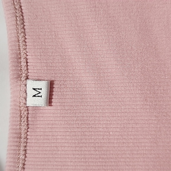 BOGO $2 Women's Pink Long Sleeve Ribbed Romper M loungewear pj's - Picture 6 of 15